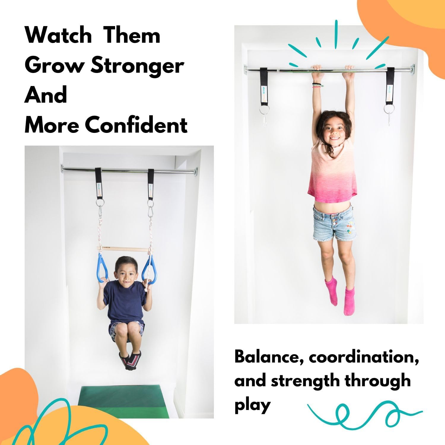 Kids Indoor Doorway Swing Set  - Gymnastic Ring review and price